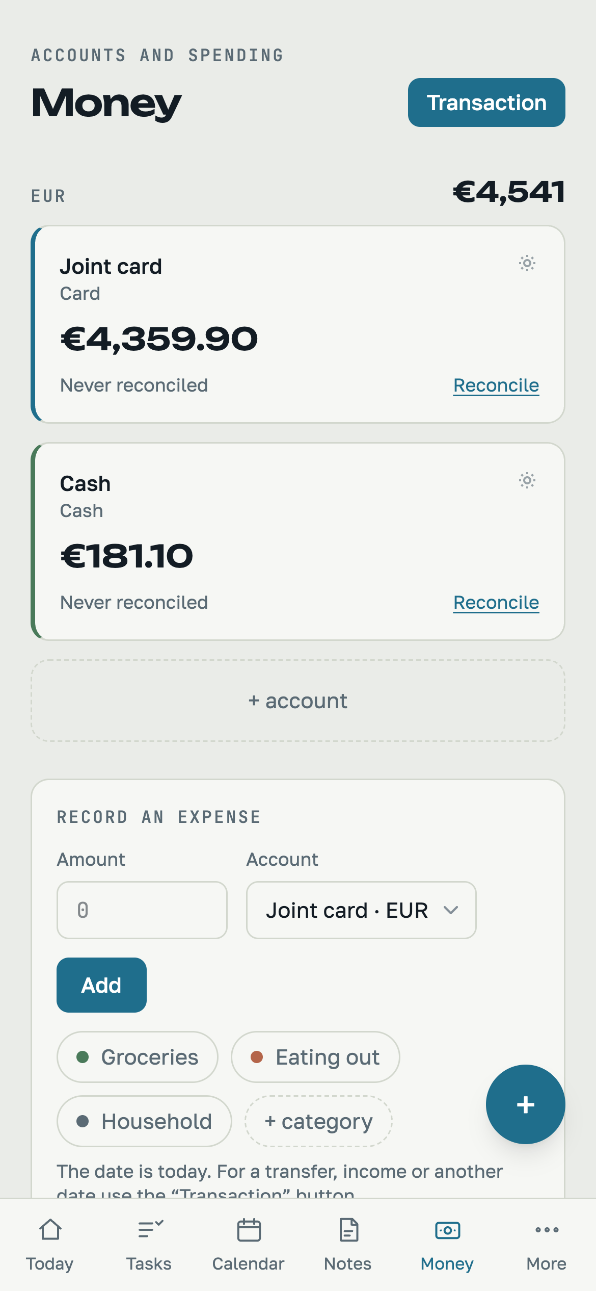 Money on a phone